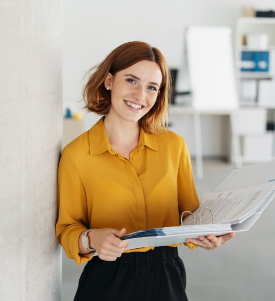 Smiling IT expert